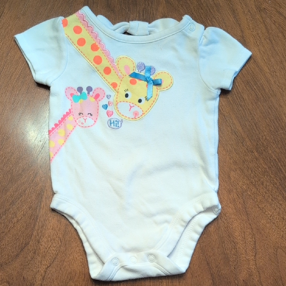 Garanimals White Bodysuit with Colorful Animal Design